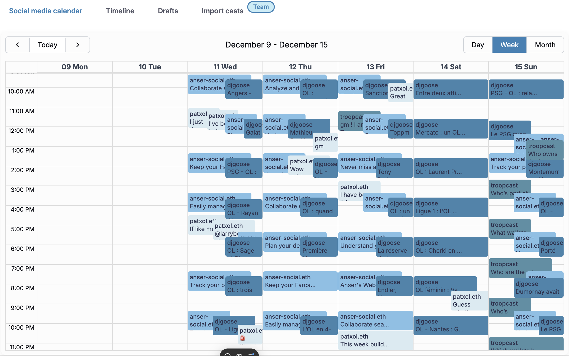 Calendar View